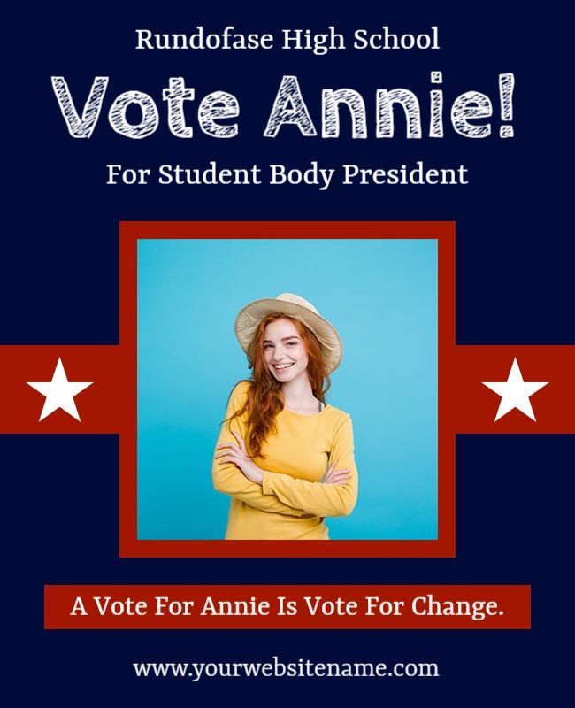 High School Student Election Campaign Flyer Template