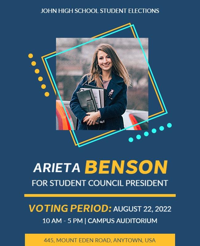 High School Student Election Flyer Template