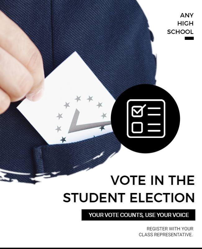 High School Student Election Vote Flyer Template