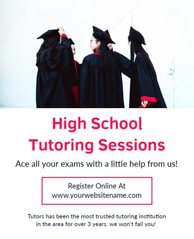 High School Tutoring Sessions Flyer Template