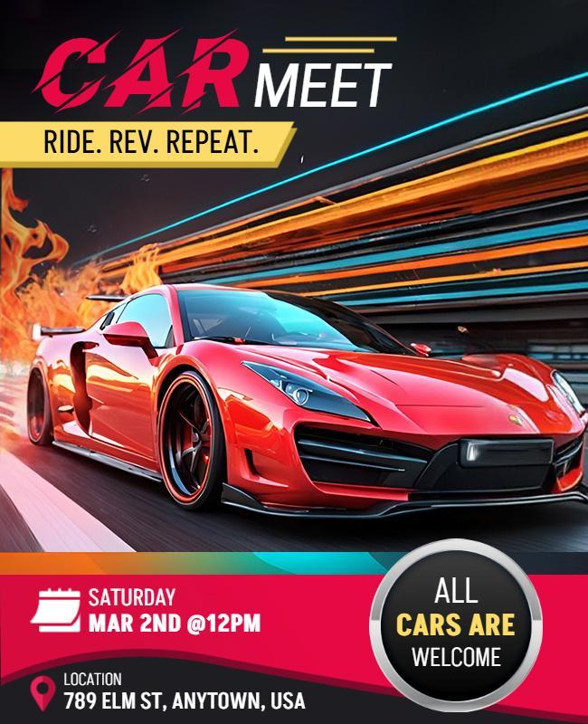 High-Speed Car Meet Event Flyer Template