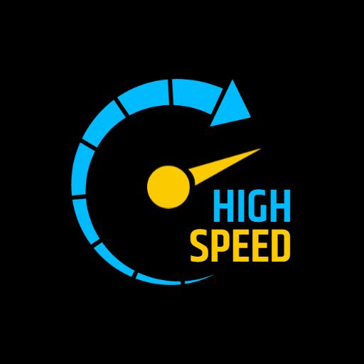 High-Speed Indicator Design Emphasizing Safe Driving Logo Template
