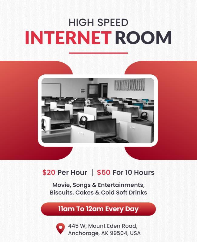 High Speed Internet Access Room Flyer Template