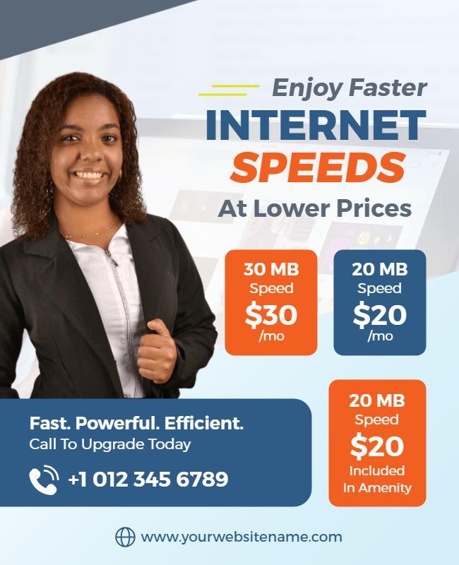 High Speed Internet Service Promotion Flyer Template