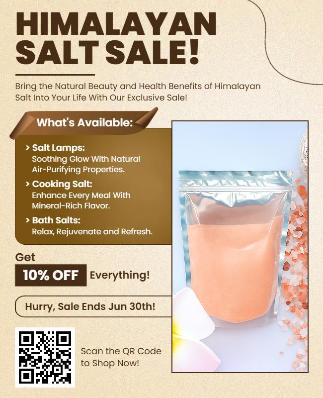 Himalayan Salt Sale Promotional Flyer Template