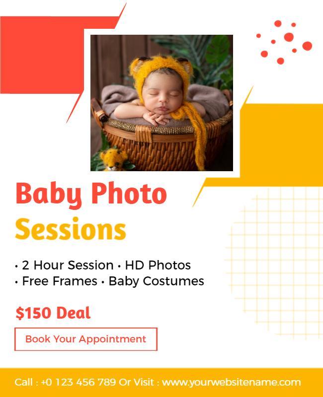 Hint Of Yellow and Selective Yellow Baby Flyers Template