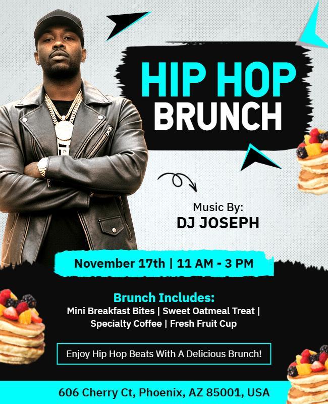 Hip Hop Brunch Event Flyer Template