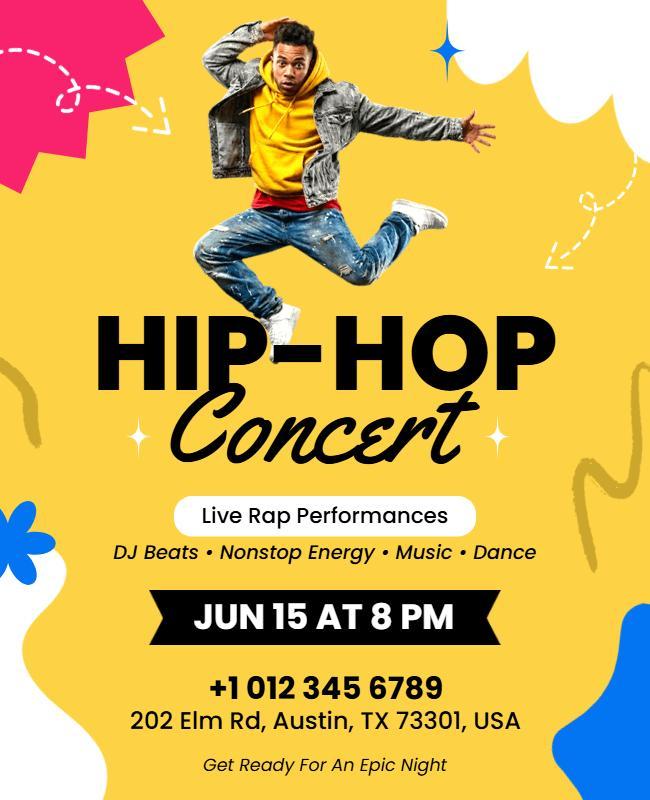 Hip-Hop Concert Event Poster Template