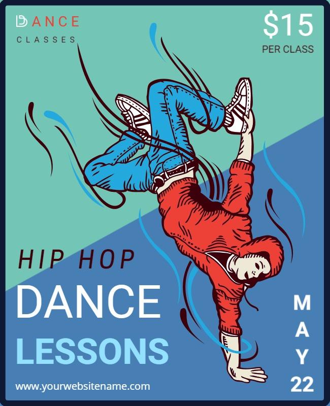 Hip Hop Dance Lessons Promotional Flyer Template