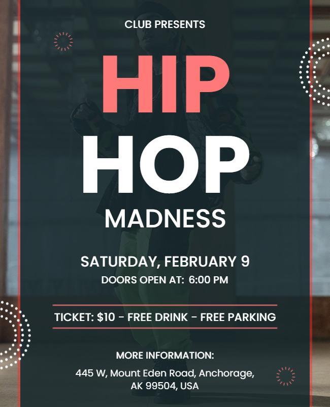 Hip Hop Madness Event Flyer Template