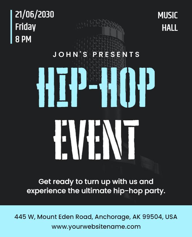 Hip Hop Music Event Flyer Template