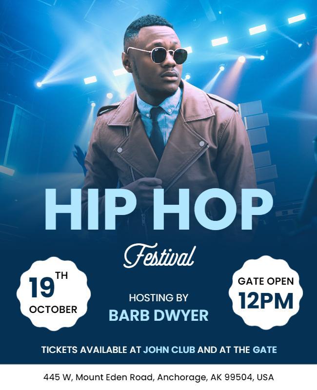 Hip Hop Music Festival Flyer Template