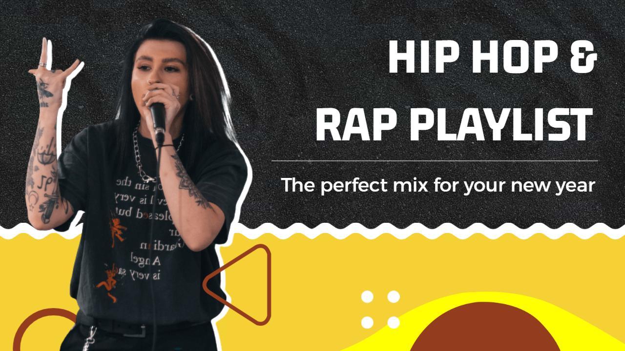 Hip Hop Rap Playlist Music YouTube Thumbnail Template