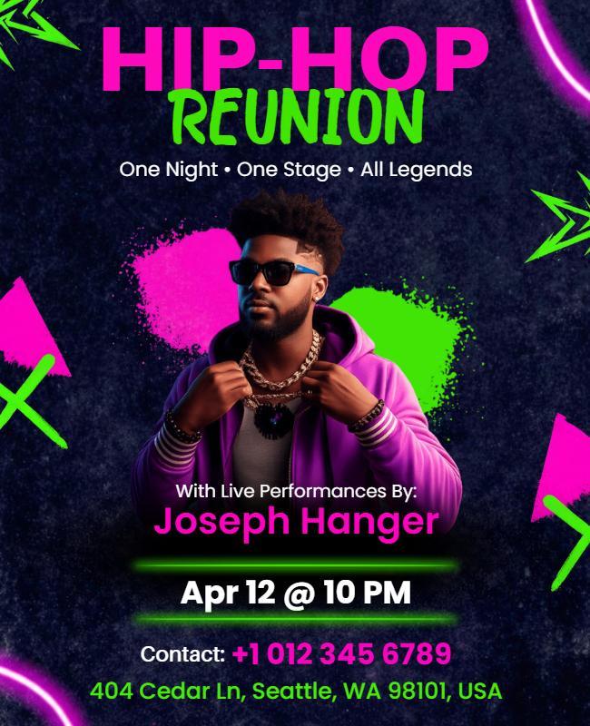 Hip-Hop Reunion Event Poster Template