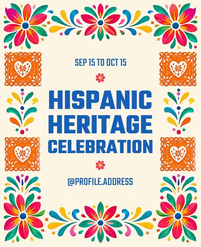Hispanic Heritage Celebration Event Poster Template