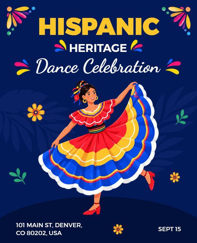 Hispanic Heritage Dance Celebration Poster Template