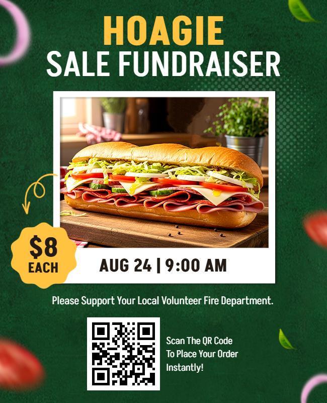 Hoagie Sale Fundraiser Event Flyer Template