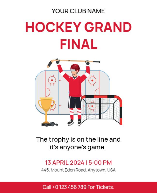 Hockey Grand Final Event Flyer Template