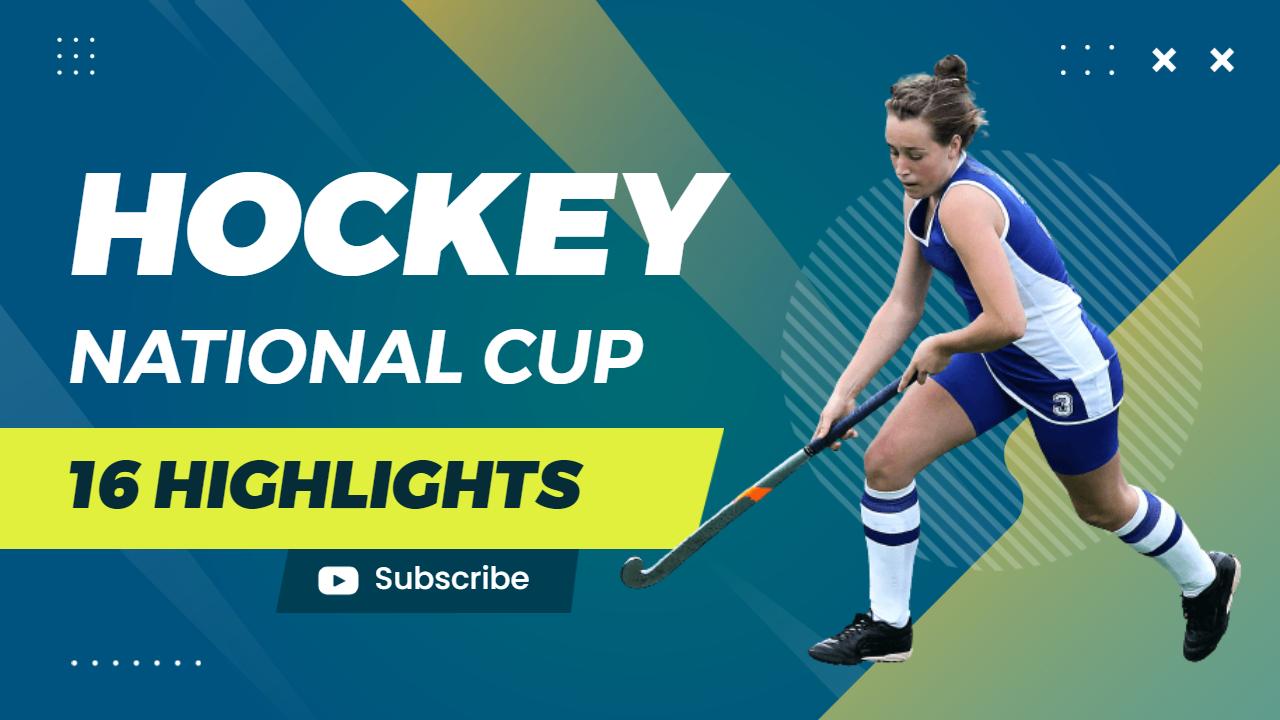 Hockey National Cup Highlights Sports YouTube Thumbnail Template