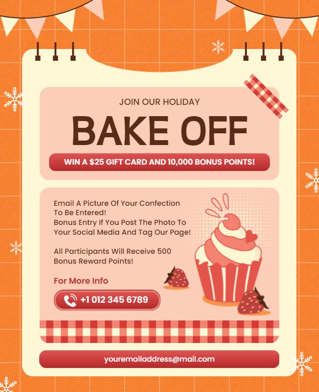 Holiday Bake Off Competition Flyer Template