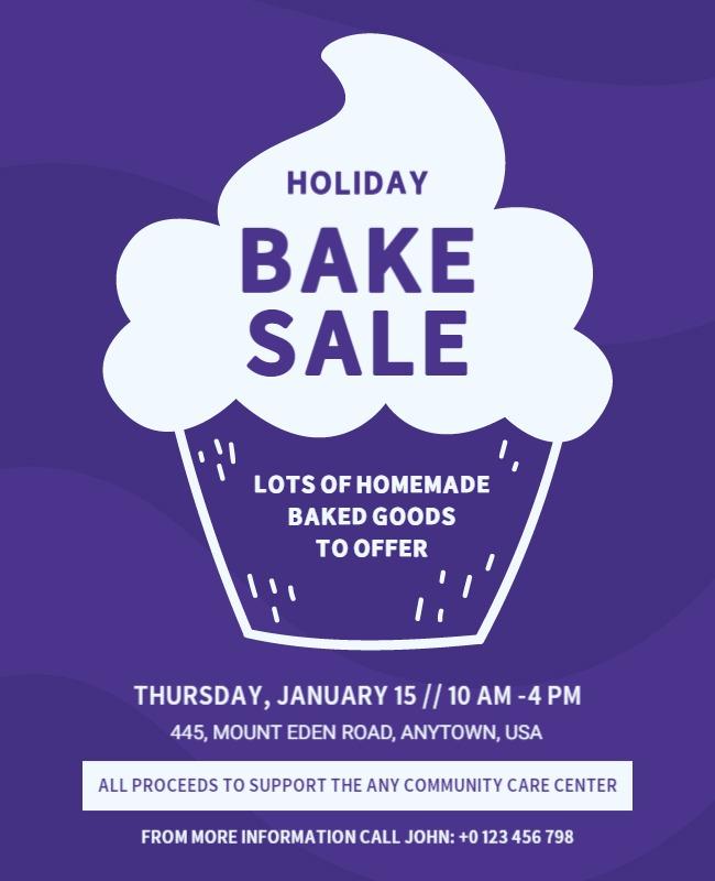 Holiday Bake Sale Event Flyer Template