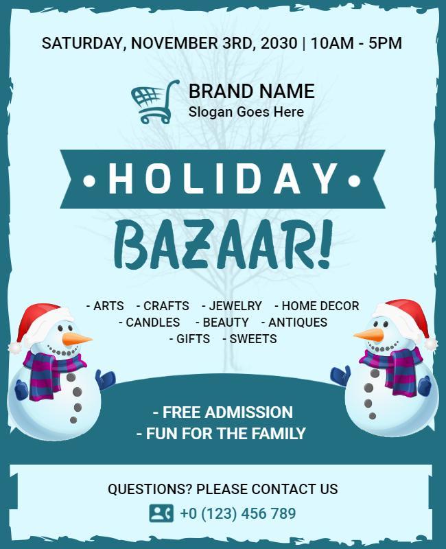 Holiday Bazaar Family Fun Flyer Template