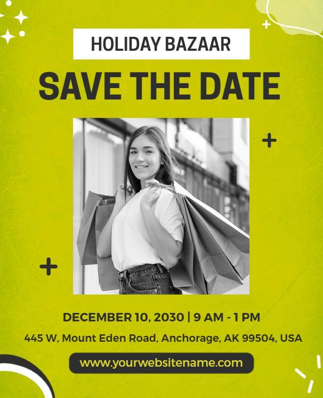 Holiday Bazaar Shopping Event Flyer Template