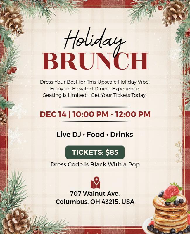 Holiday Brunch Event Flyer Template