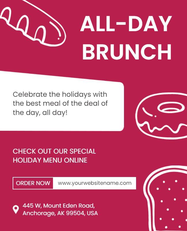 Holiday Brunch Special Offer Flyer Template