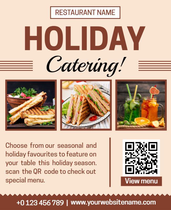 Holiday Catering Services Flyer Template