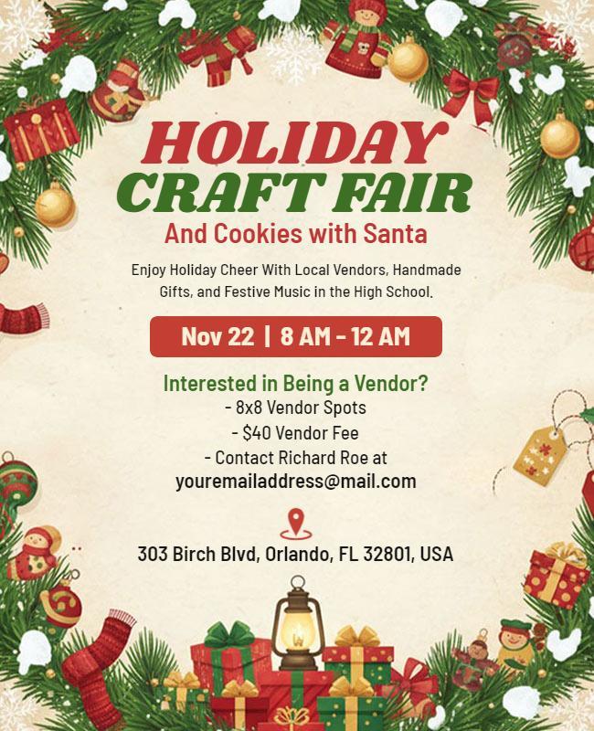 Holiday Craft Fair Event Flyer Template