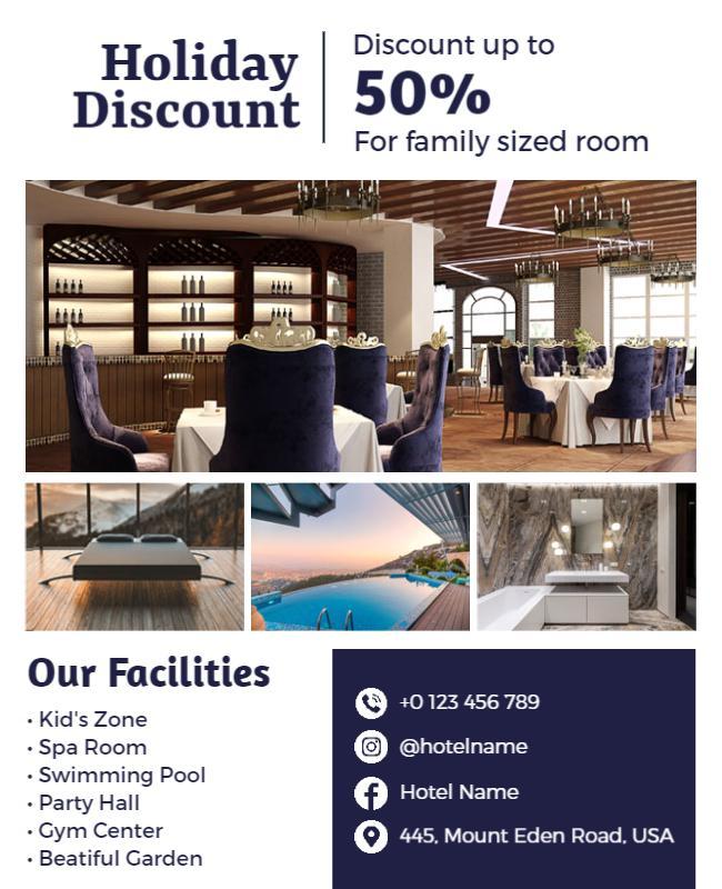 Holiday Discount Hotel Flyer Template