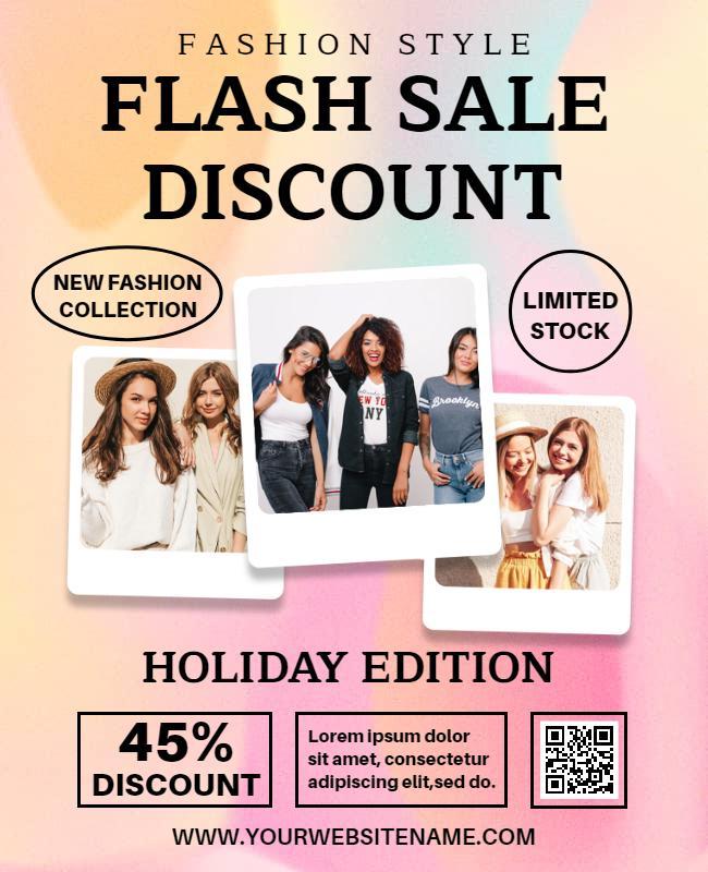 Holiday Edition Fashion Flash Sale Flyer Template