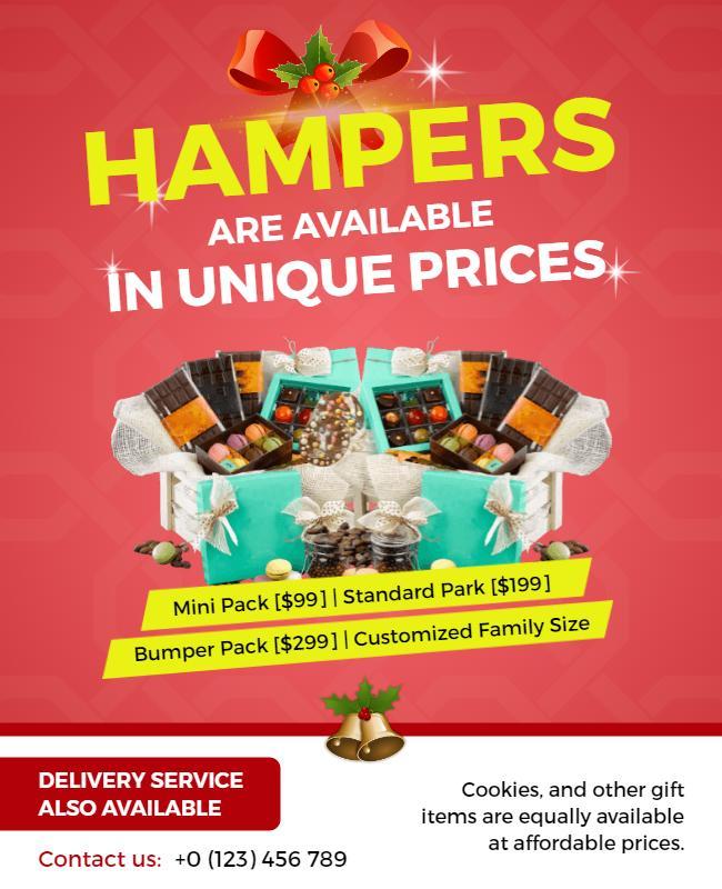 Holiday Gift Hampers Promotion Flyer Template