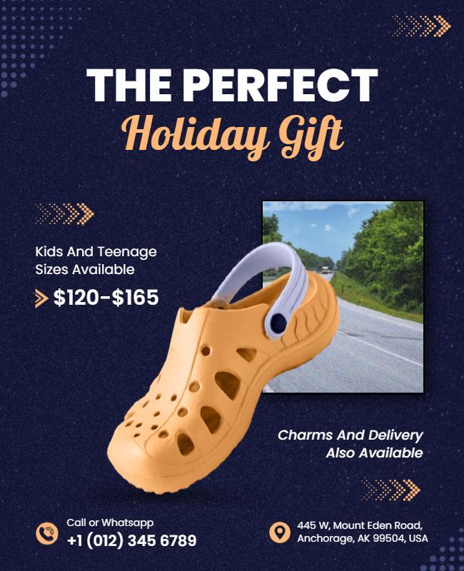 Holiday Gift Promotion Footwear Flyer Template