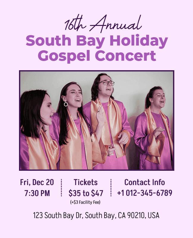 Holiday Gospel Concert Event Flyer Template