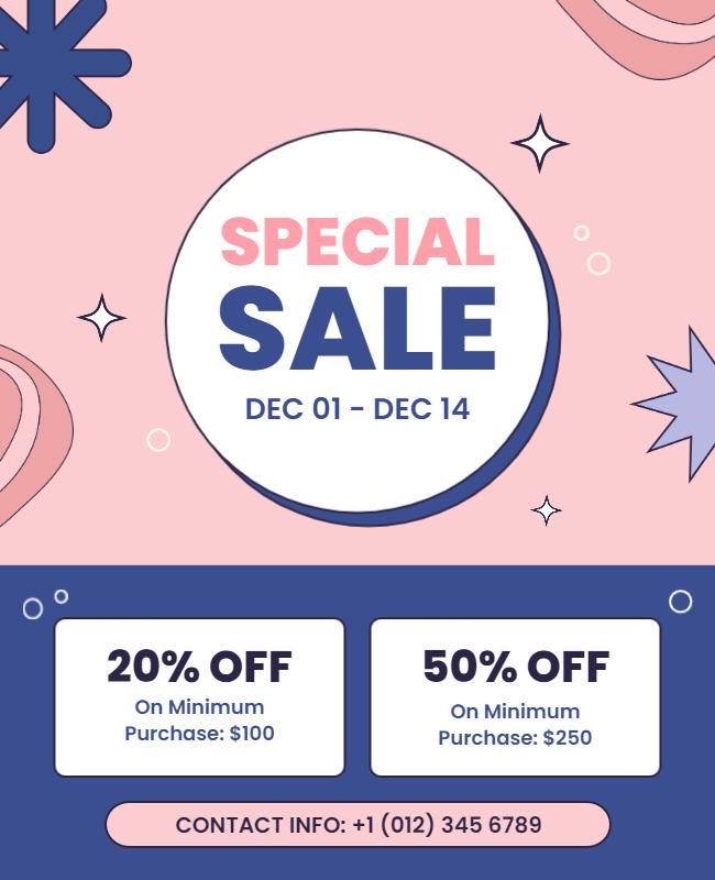 Holiday Season Discount Sale Flyer Template