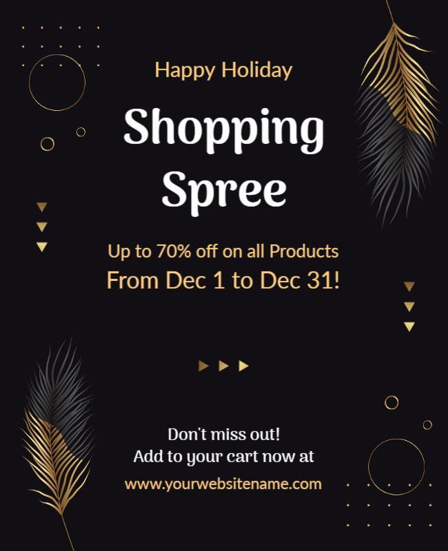 Holiday Shopping Spree Discount Flyer Template