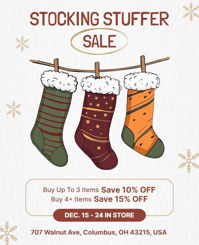 Holiday Stocking Stuffer Sale Flyer Template