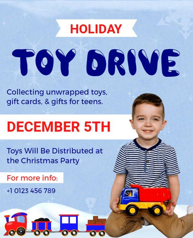 Holiday Toy Drive Community Event Flyer Template