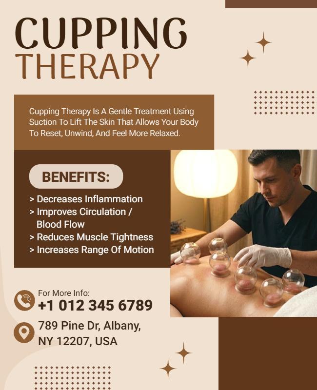 Holistic Wellness Cupping Therapy Flyer Template
