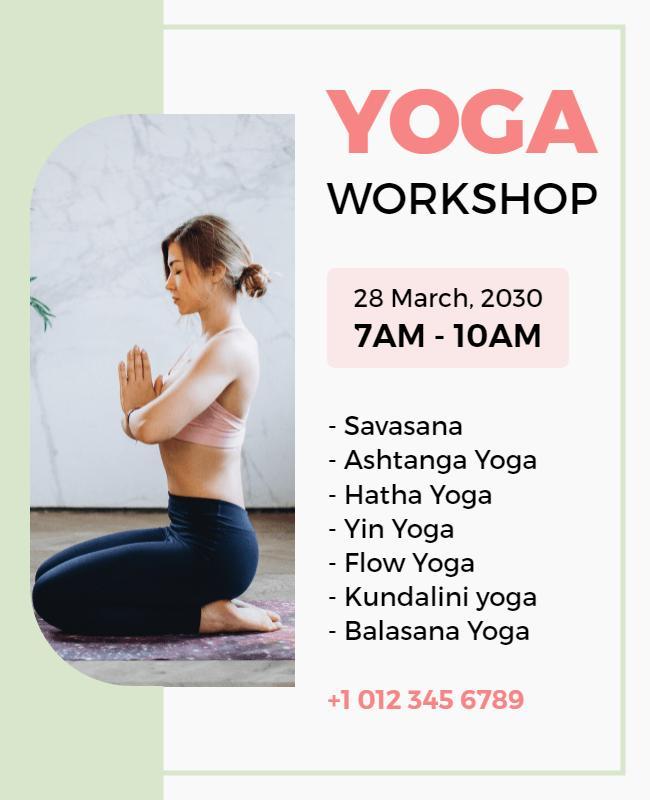 Holistic Yoga Practice Workshop Flyer Template