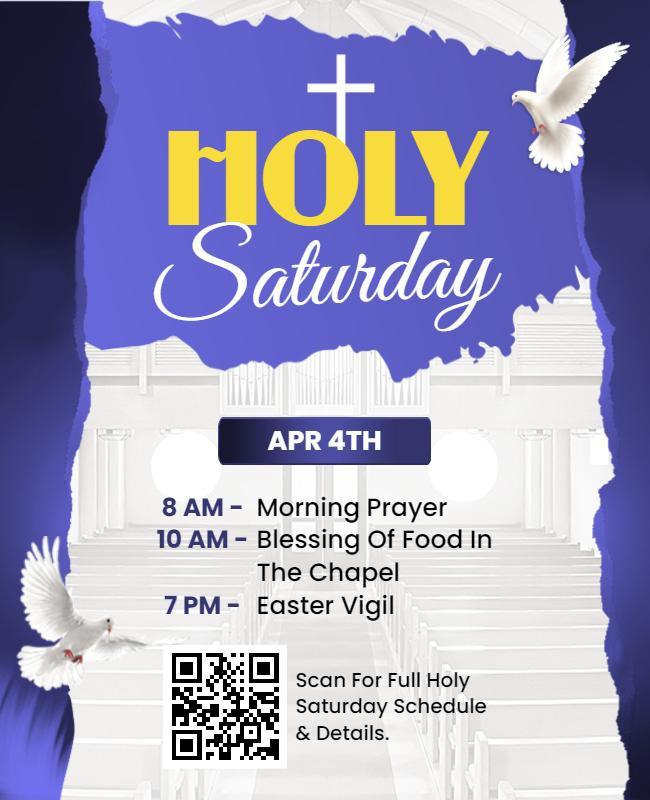 Holy Saturday Church Event Flyer Template