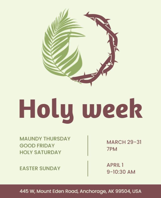 Holy Week Easter Celebration Flyer Template