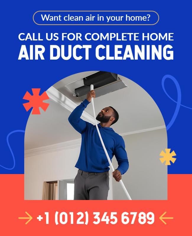 Home Air Duct Cleaning Service Flyer Template