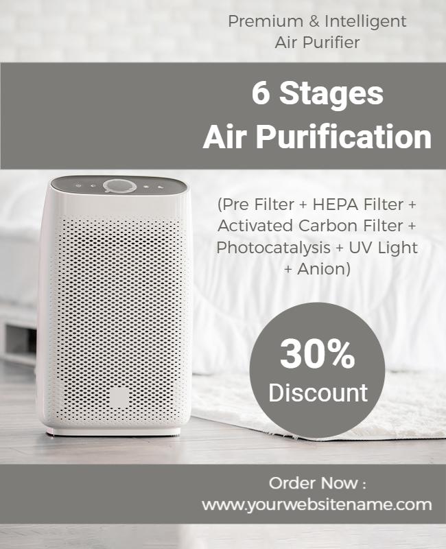 Home Air Purifier Promotion Flyer Template