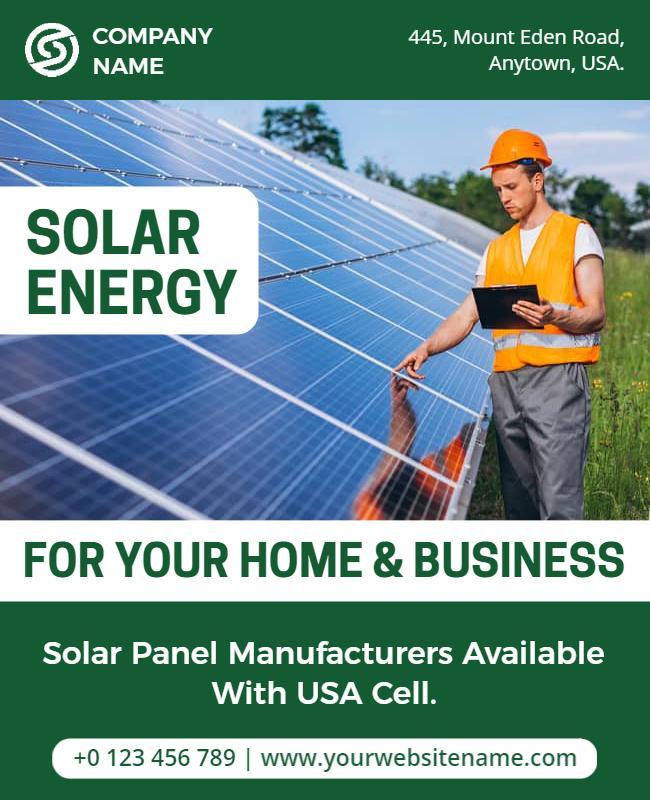 Home and Business Solar Agency Flyer Template