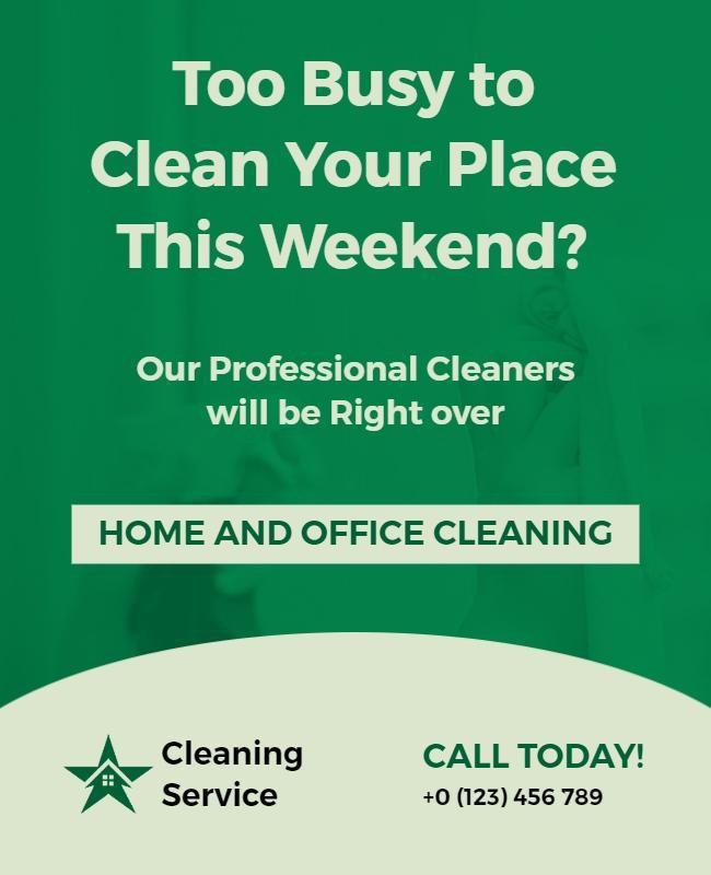 Home and Office Cleaning Service Flyer Template