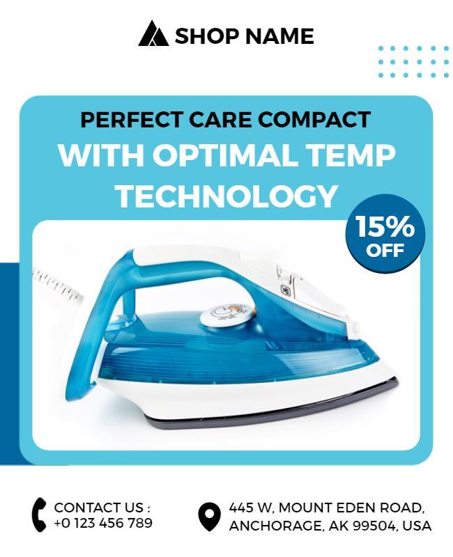 Home Appliance Iron Sale Flyer Template