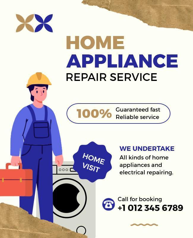 Home Appliance Repair Service Flyer Template